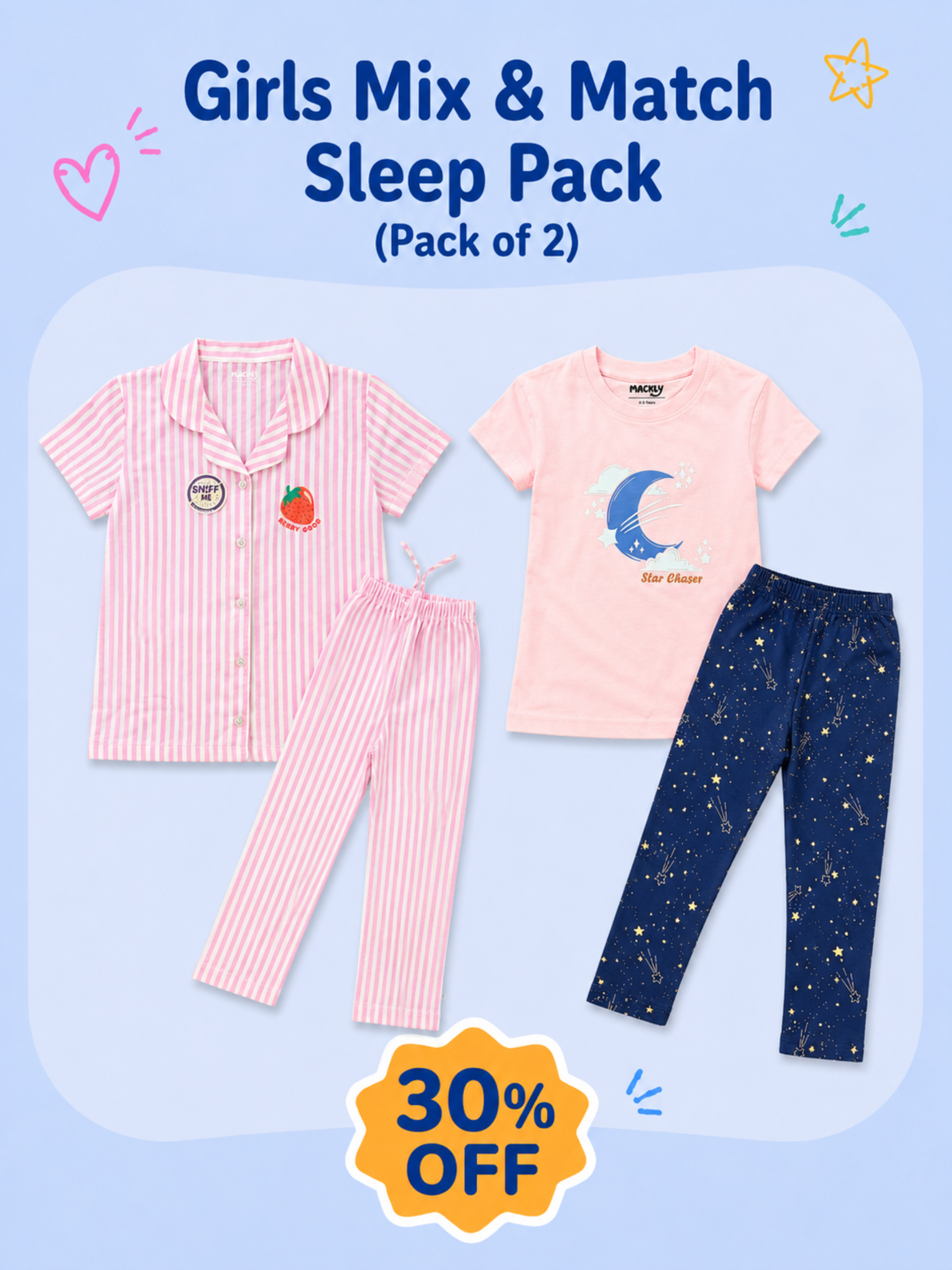 GIRLS MIX & MATCH SLEEP PACK