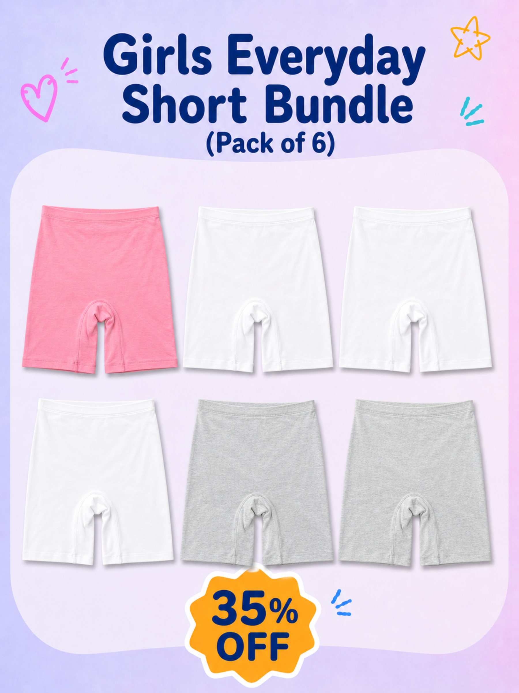GIRLS EVERYDAY SHORT BUNDLE