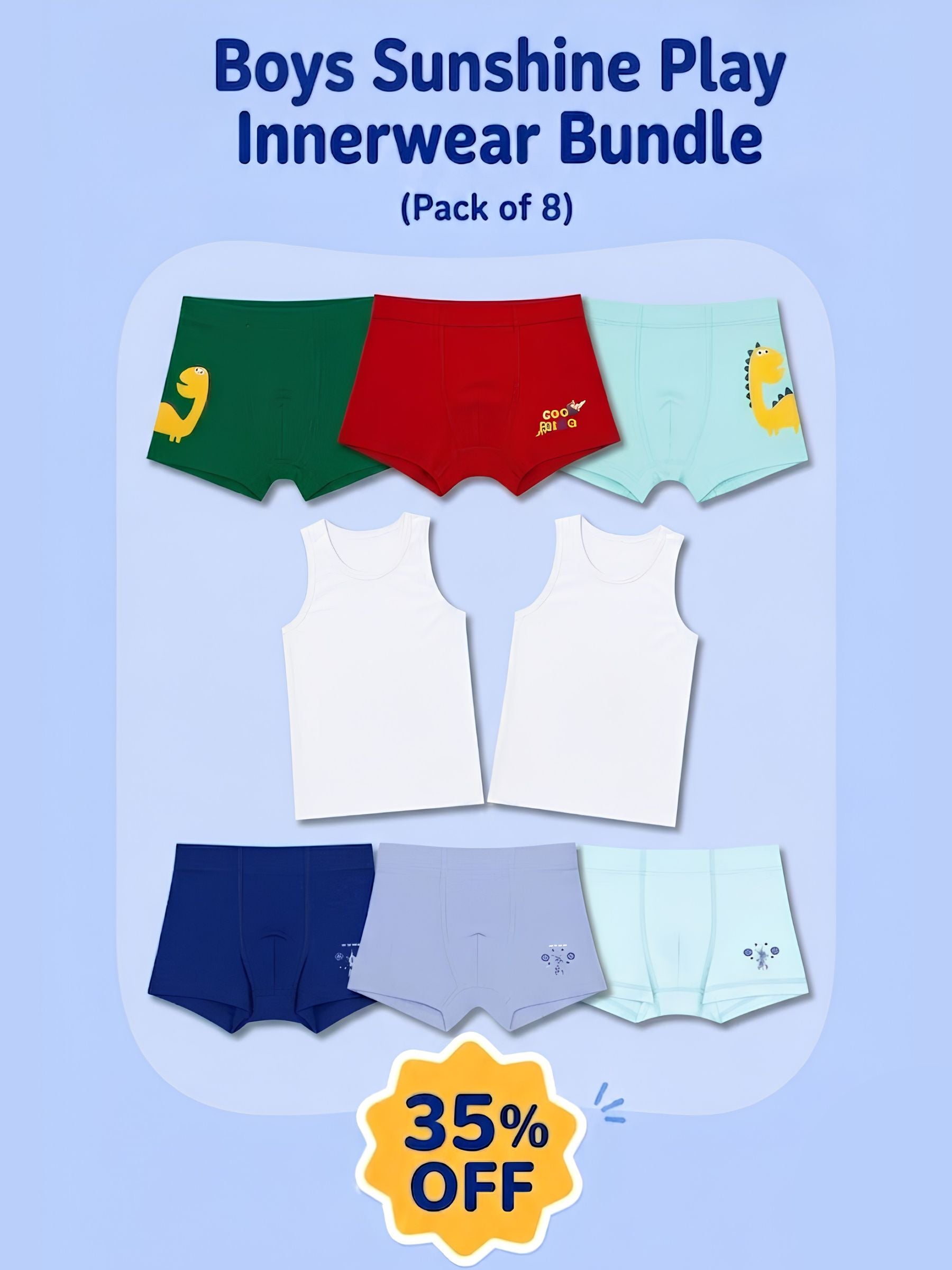 BOYS SUNSHINE PLAY INNERWEAR BUNDLE