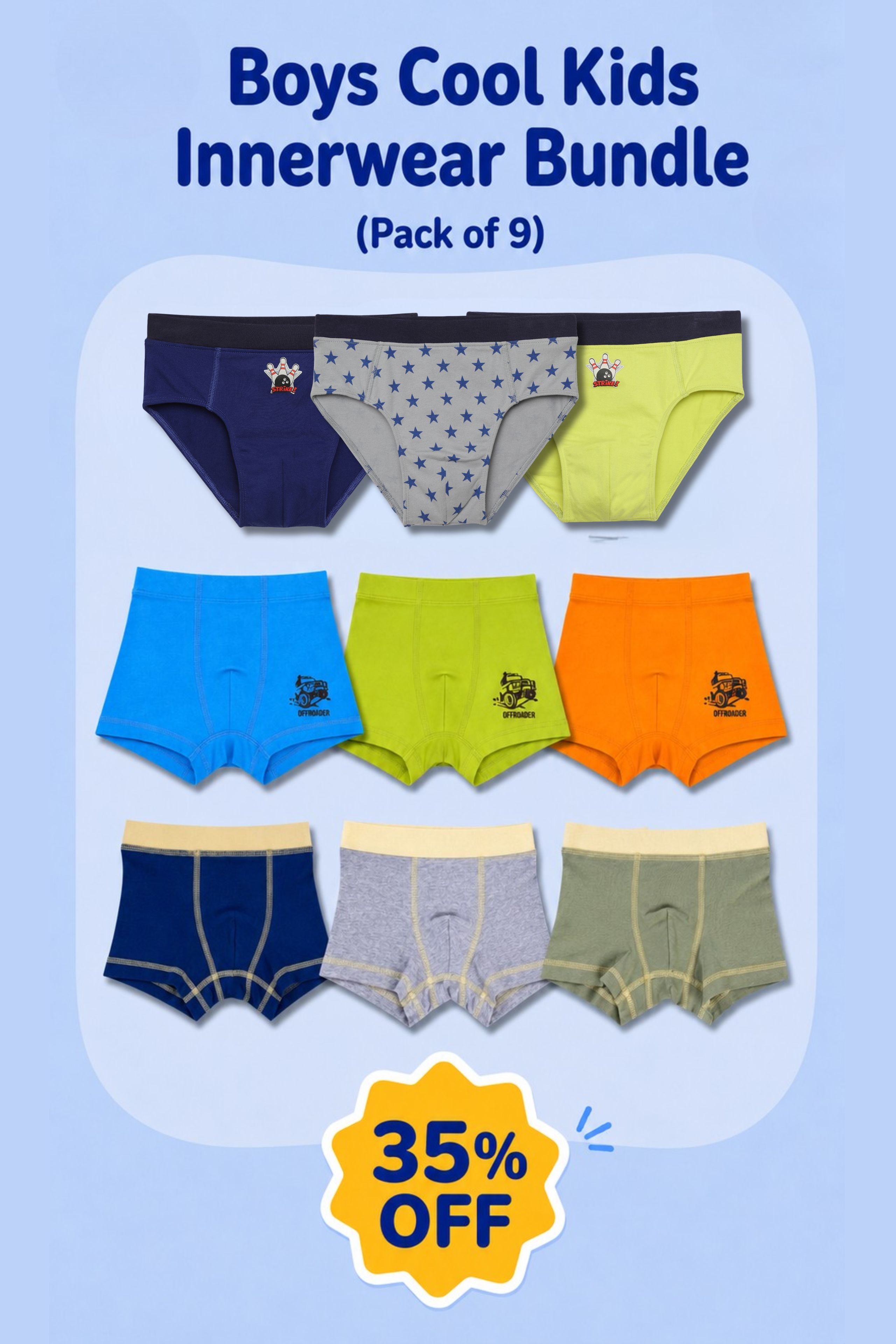 BOYS COOL KIDS INNERWEAR BUNDLE