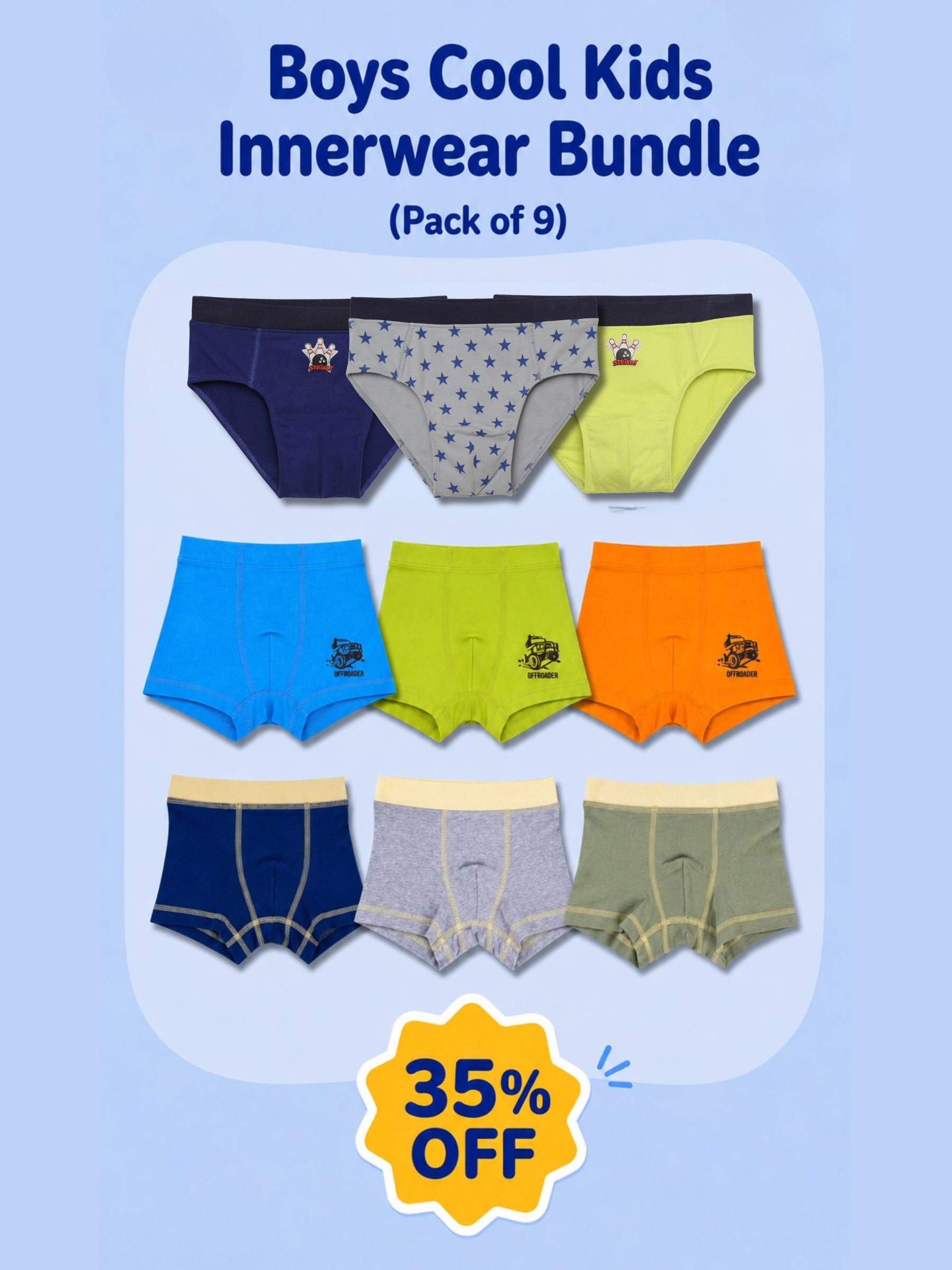 BOYS COOL KIDS INNERWEAR BUNDLE
