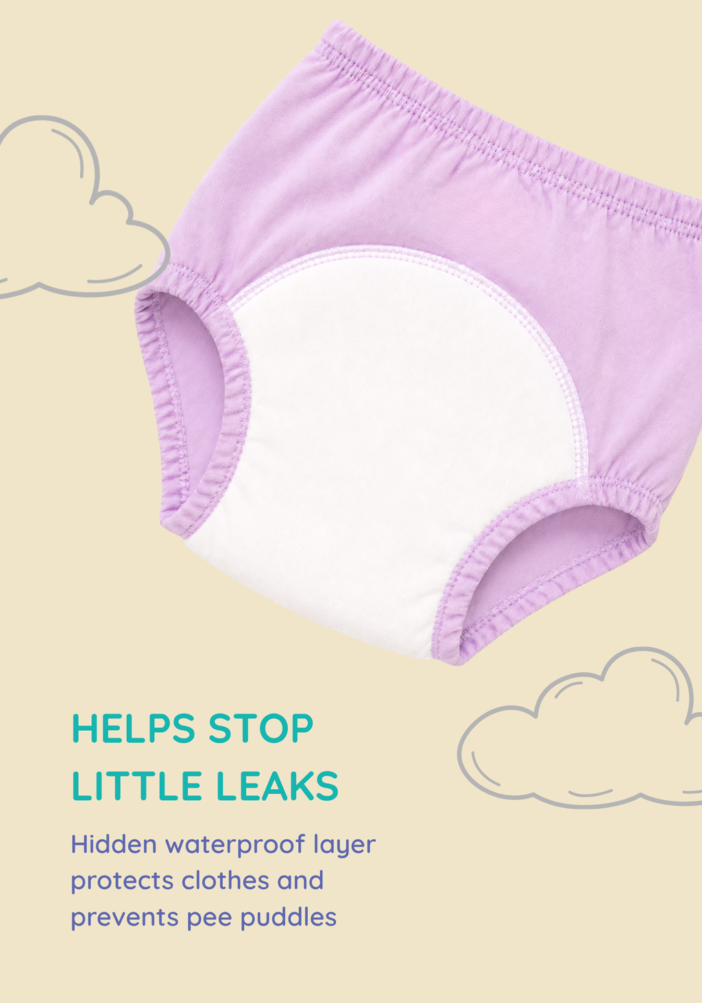 PURPLE POTTY TRAINING SHORT
