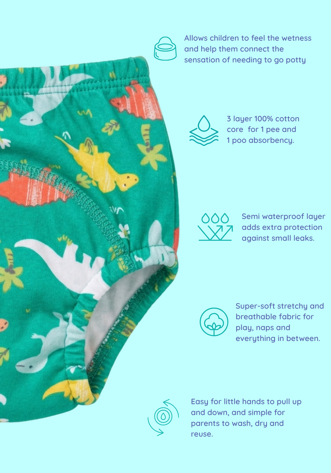 DINO POTTY TRAINING PANTY
