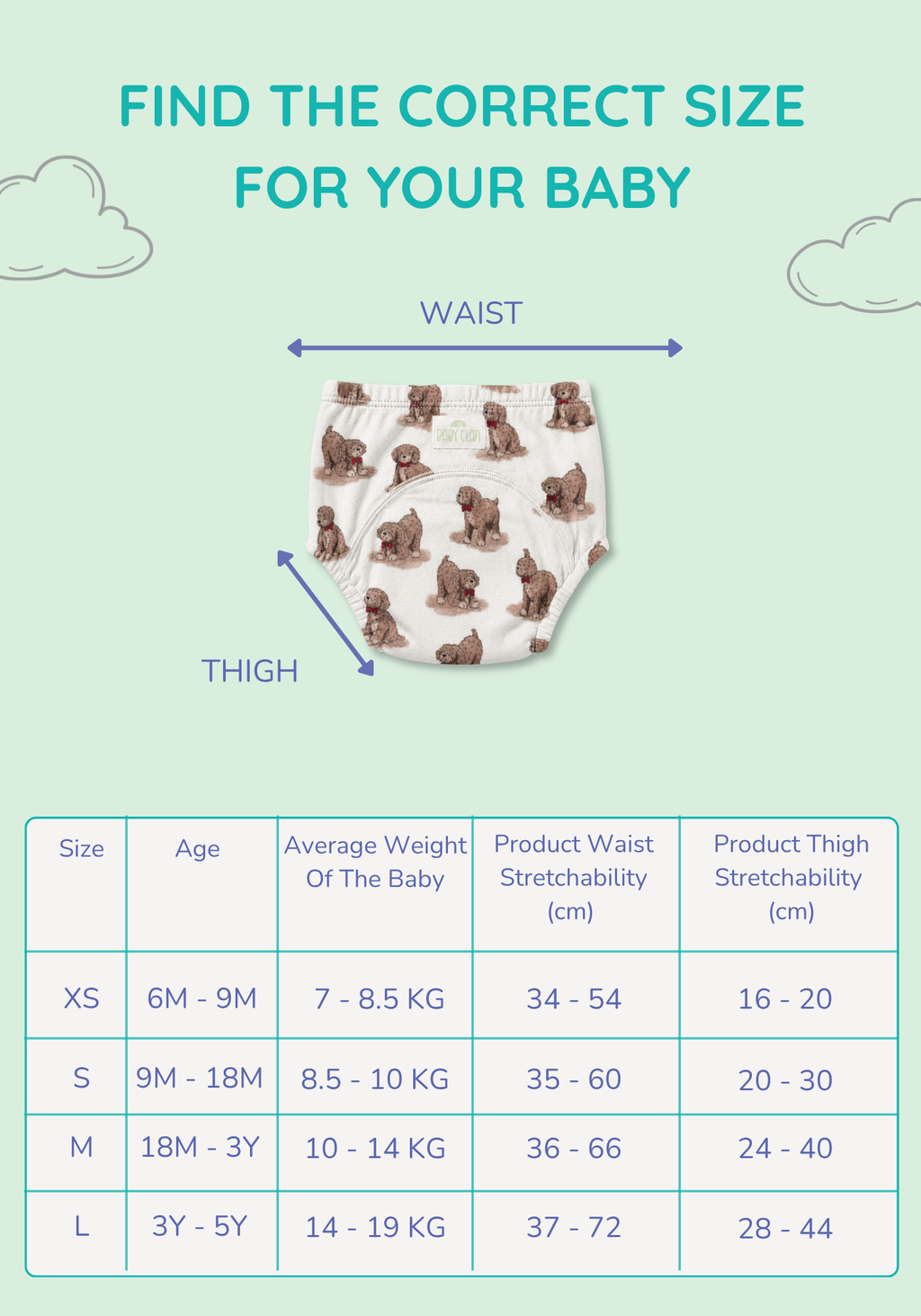 TINY TAILS 3 PACK POTTY TRAINING SHORTS