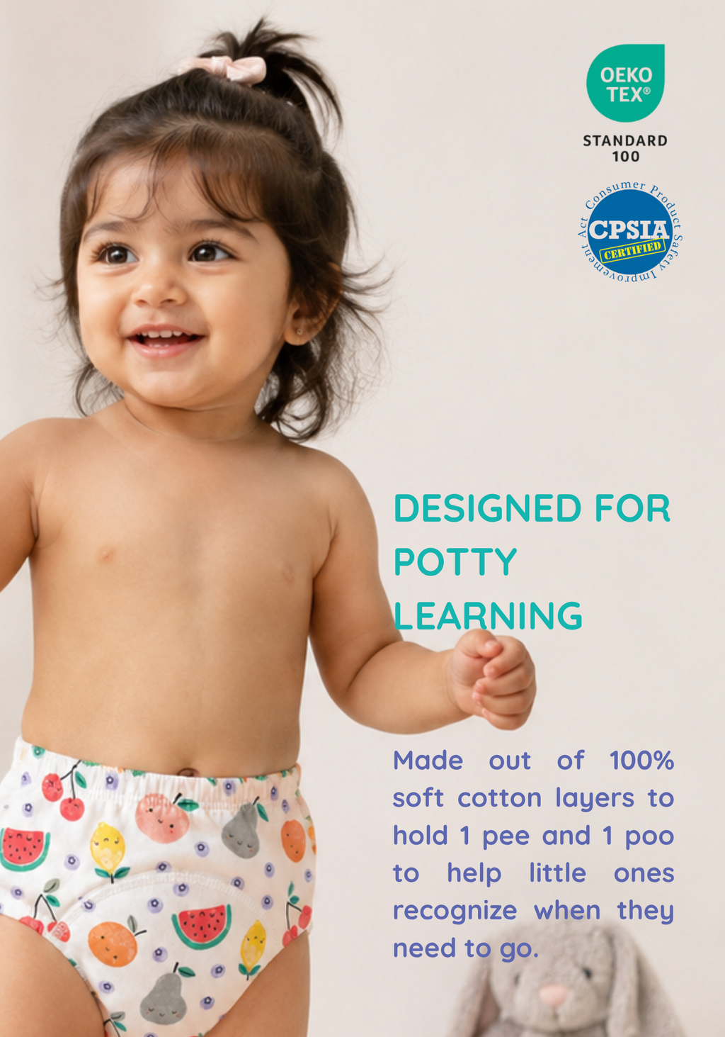 BERRY BLOOM 3 PACK POTTY TRAINING SHORTS