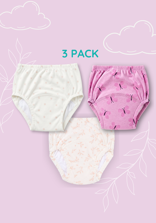 PINK BLOOM POTTY TRAINNING PANTY 3 PACK