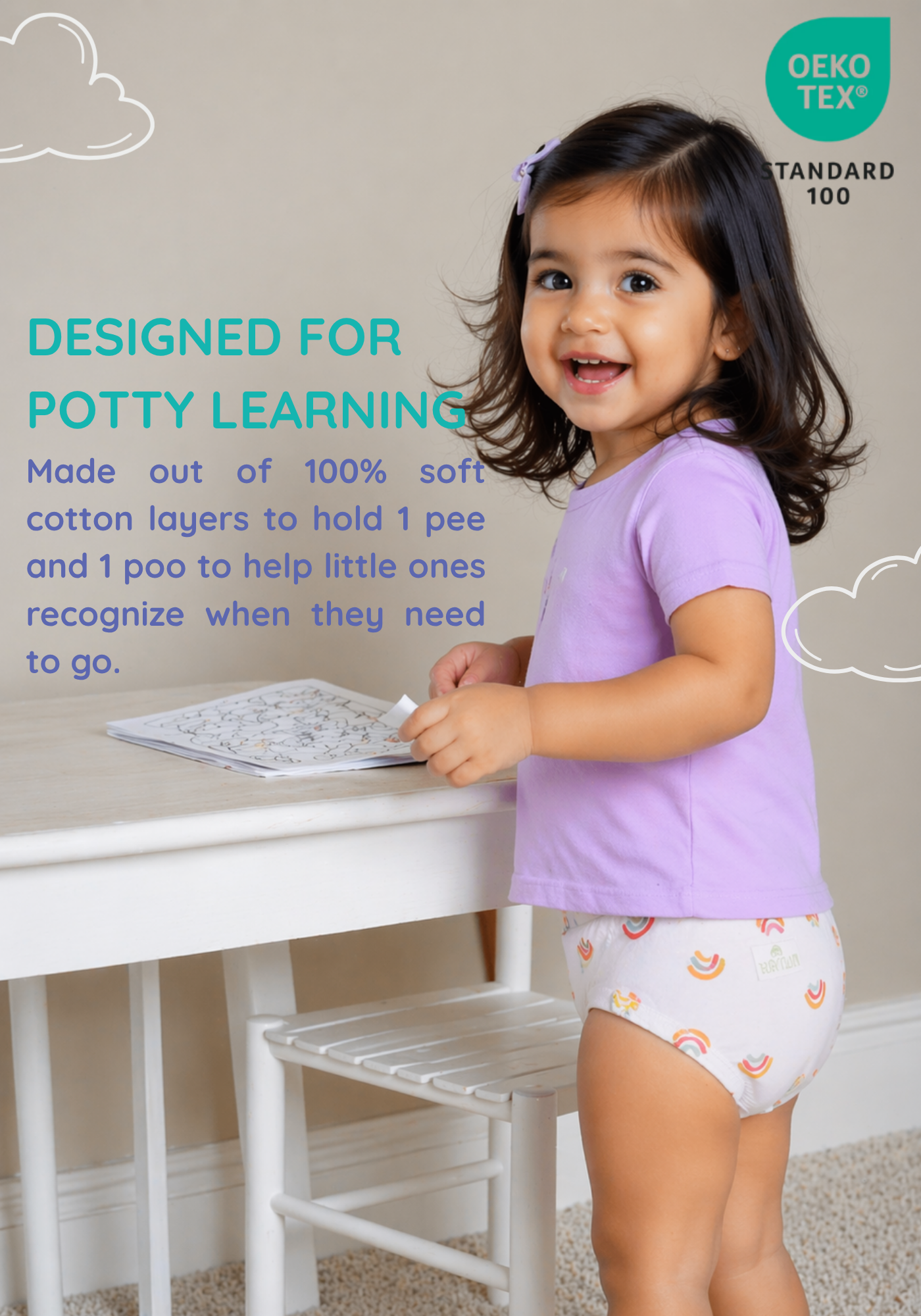 HAPPY RAINBOWS POTTY TRAINING PANTY