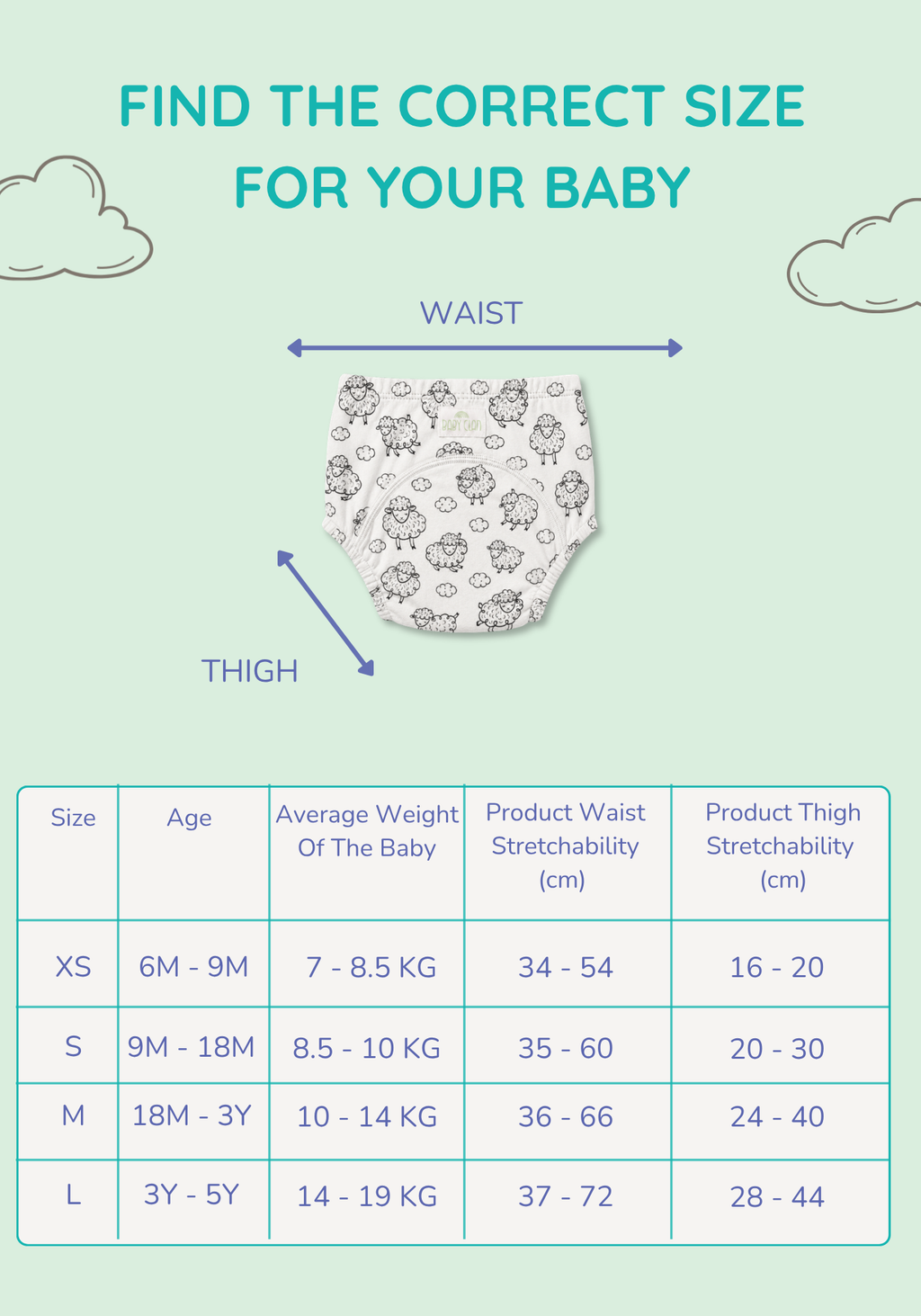 BABY SHEEP POTTY TRAINING PANTY