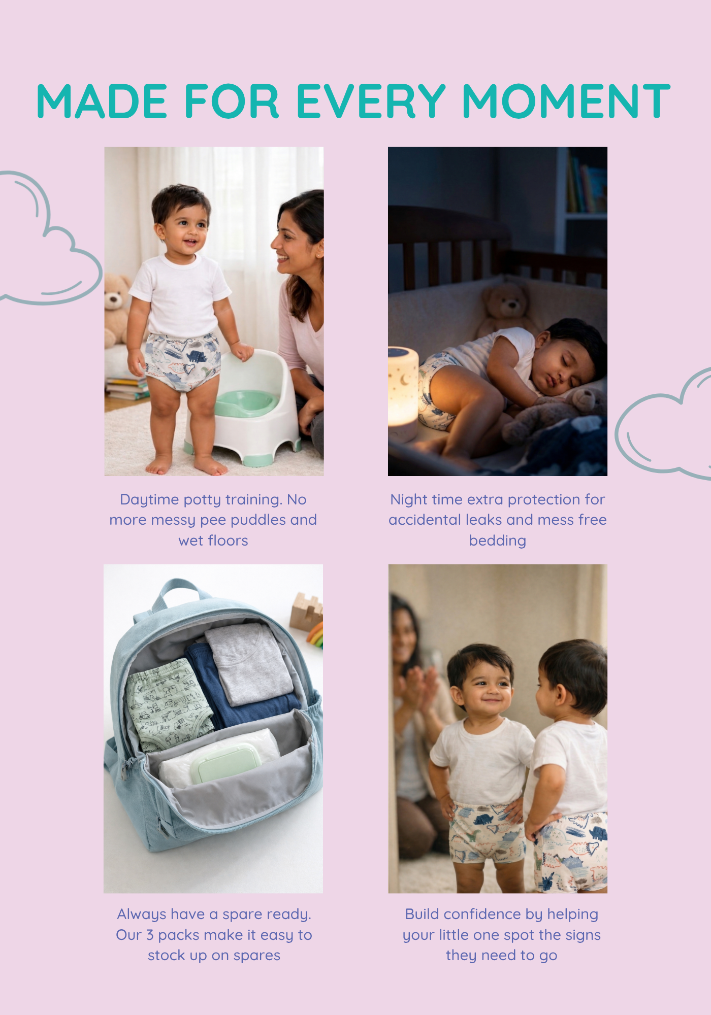 GIRLS BLOOMING POTTY TRAINING PANT