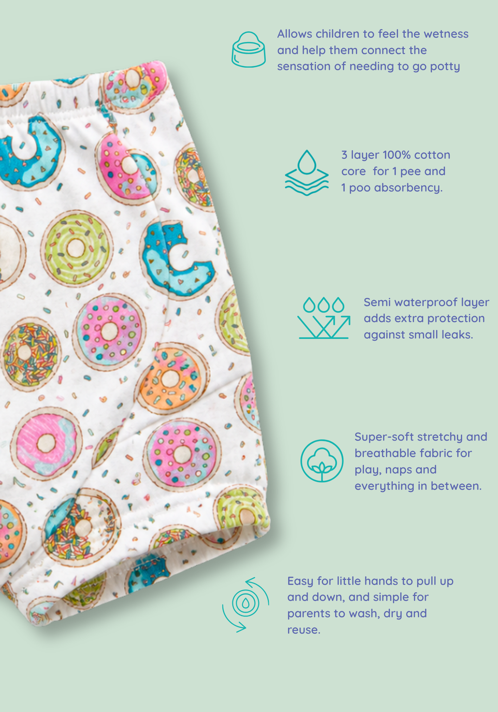 DONUT POTTY TRAINING SHORT