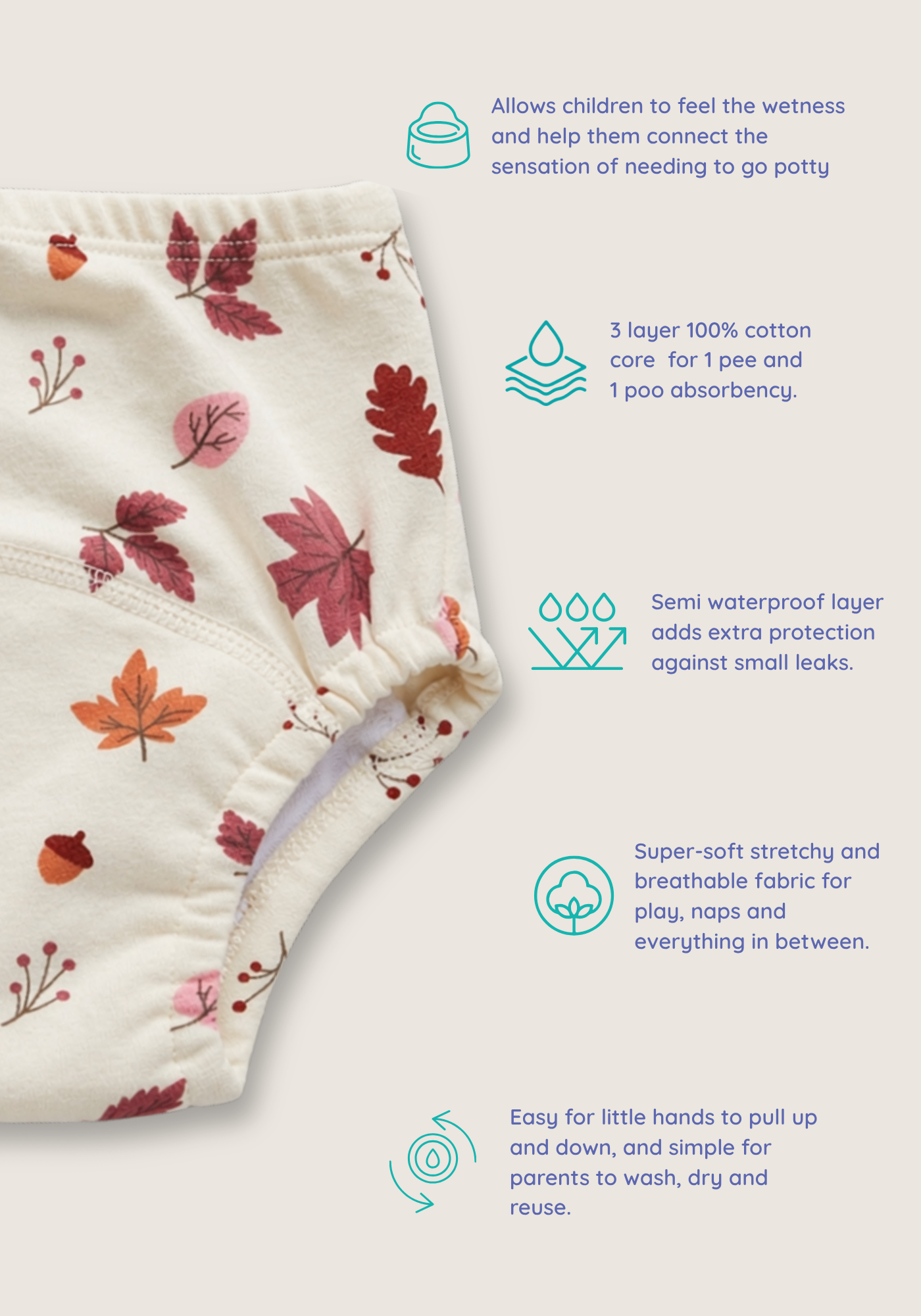 BUBBLY  POTTY TRAINING PANTY 3PACK