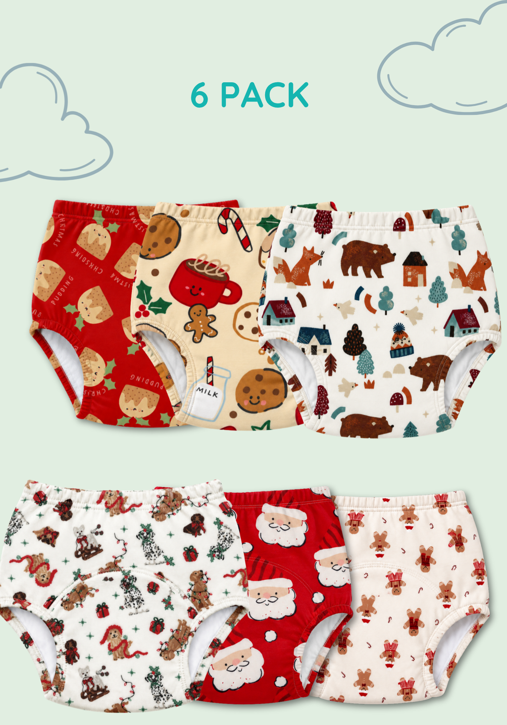 MERRY MOMENTS 6PK POTTY TRAINING PANTY