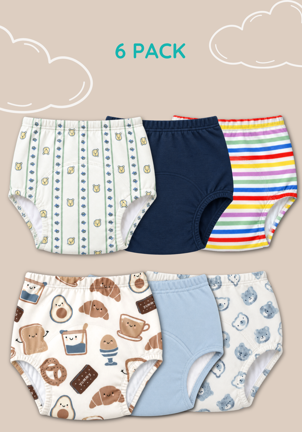 EVERYDAY ADVENTURES 6PK POTTY TRAINING PANTY