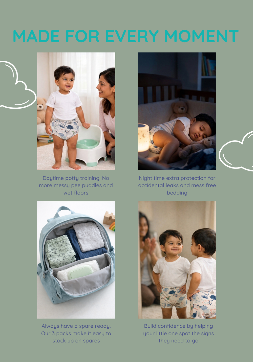 POTTY TRAINING PANTY - 3 PACK - BABY CLAN