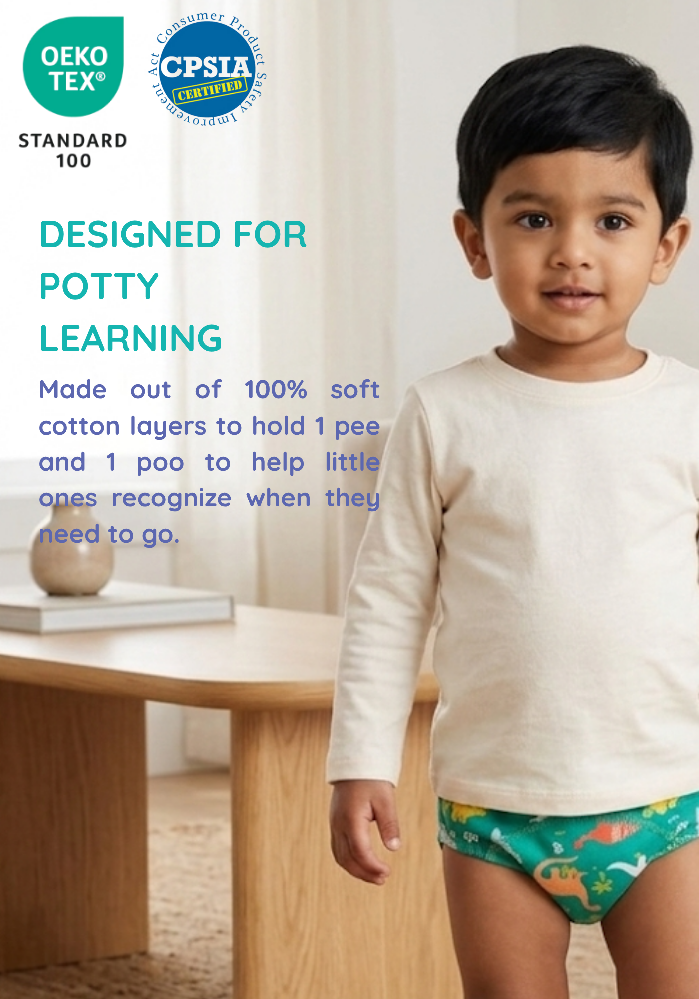 DINO POTTY TRAINING PANTY