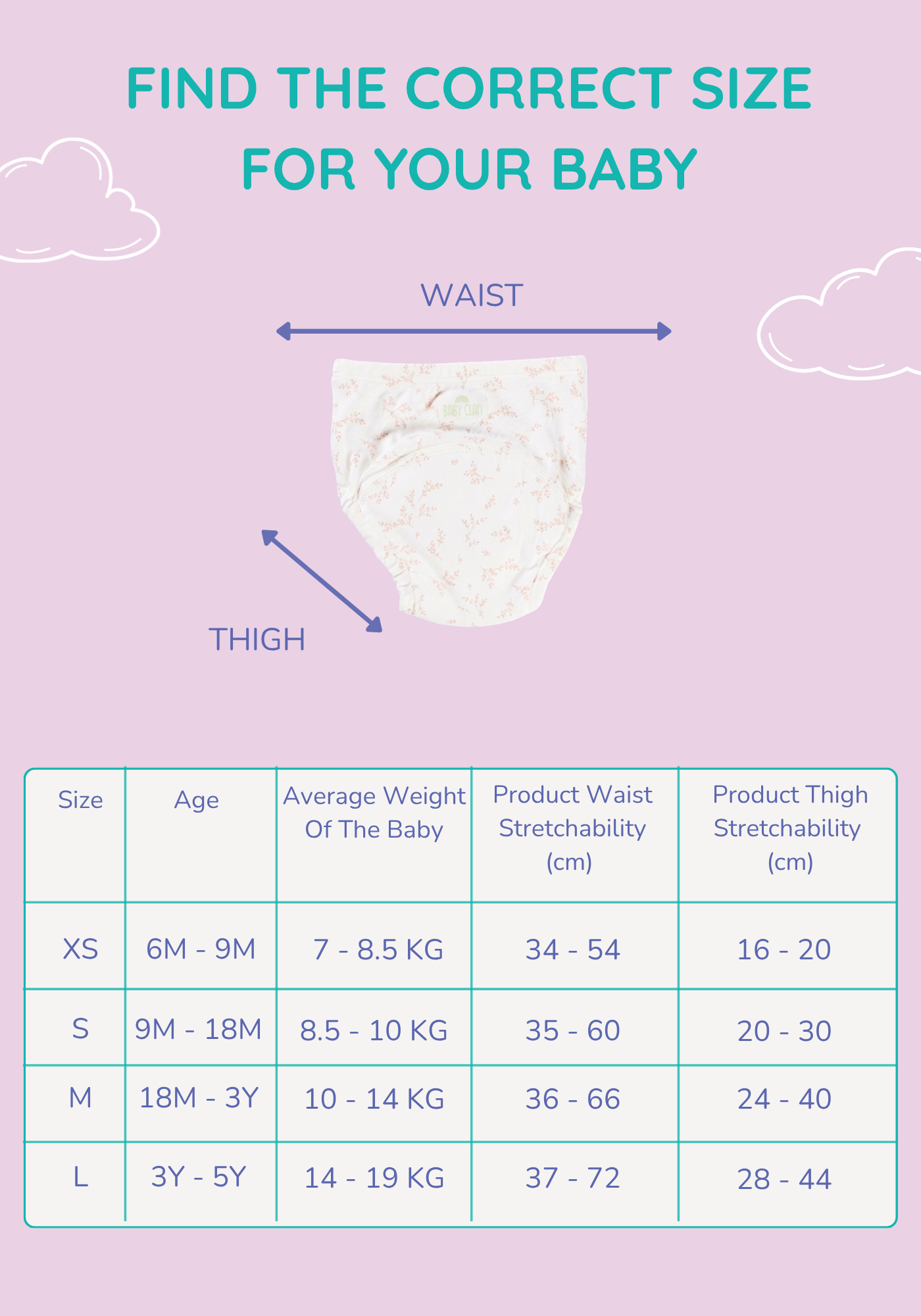POTTY TRAINING PANTY - 3 PACK - BABY CLAN