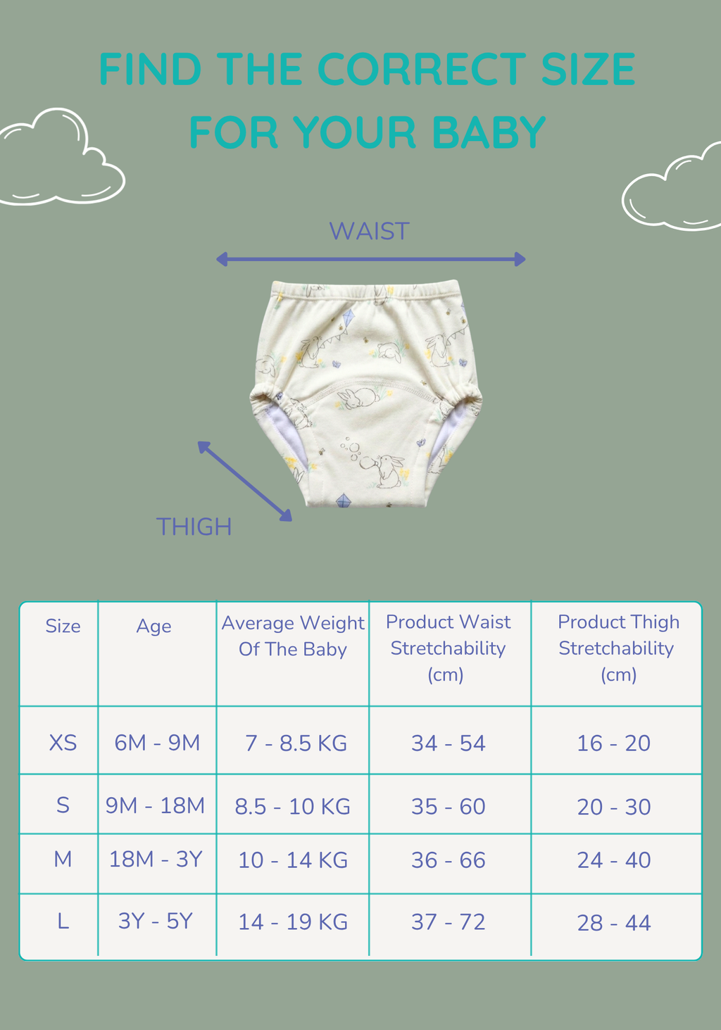 POTTY TRAINING PANTY - 3 PACK - BABY CLAN