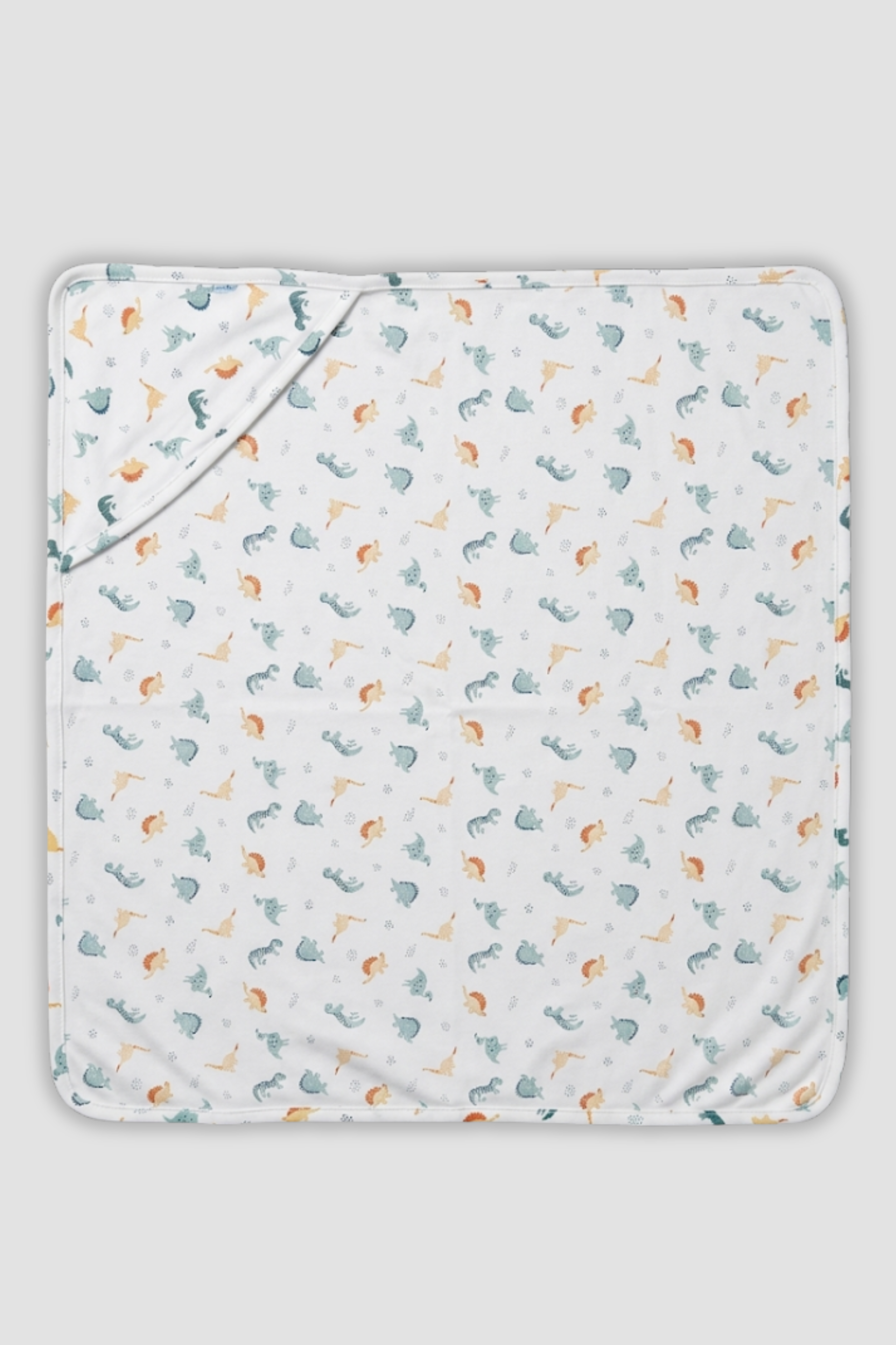 BOYS CUTE DINO BABY HOODED BLANKET