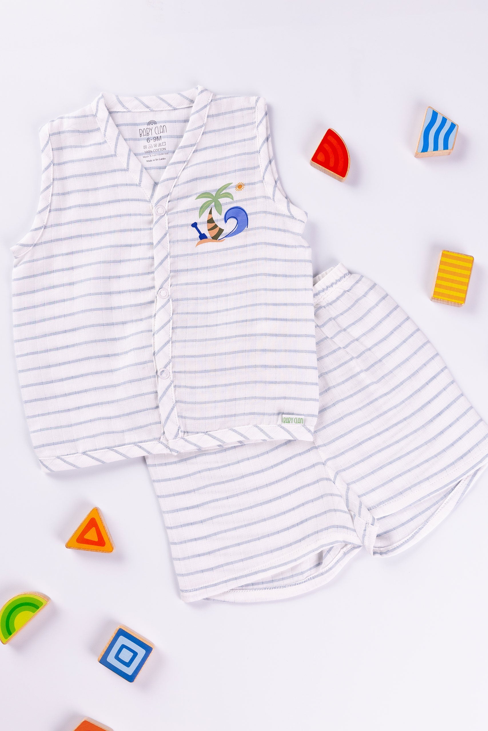 TINY WAVES SHORT SET