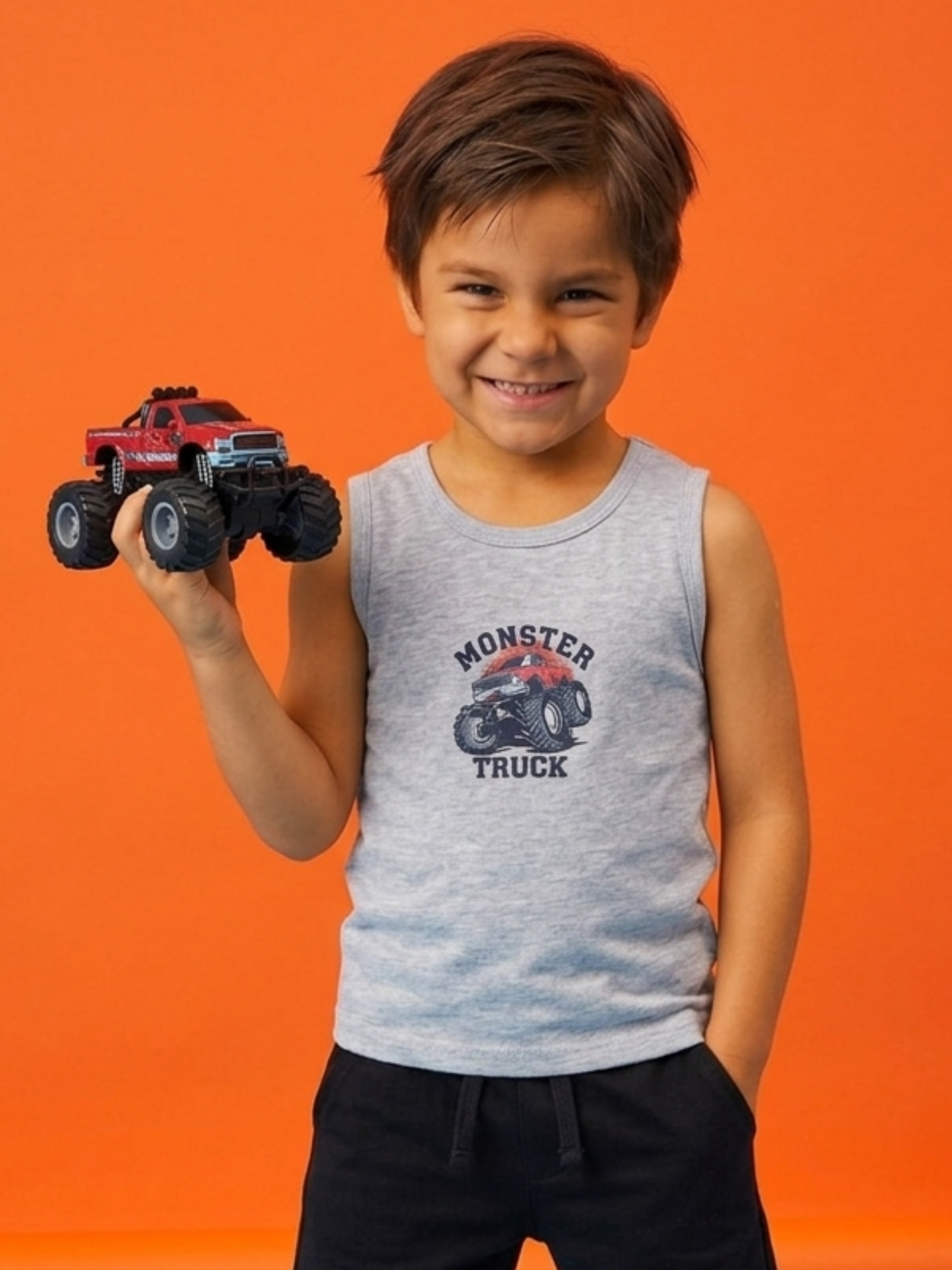 MONSTER TRUCK BOYS VEST