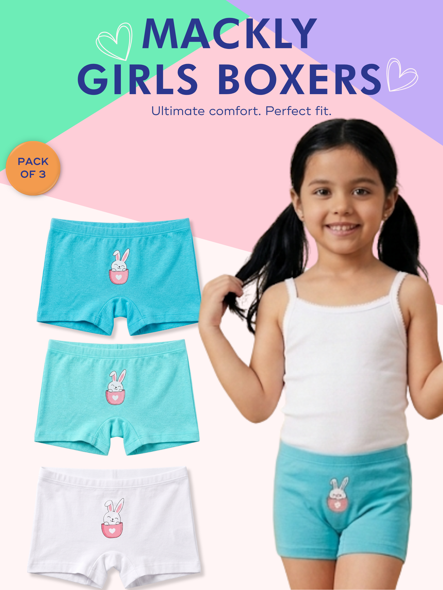BUNNY CUP GIRLS BOXER