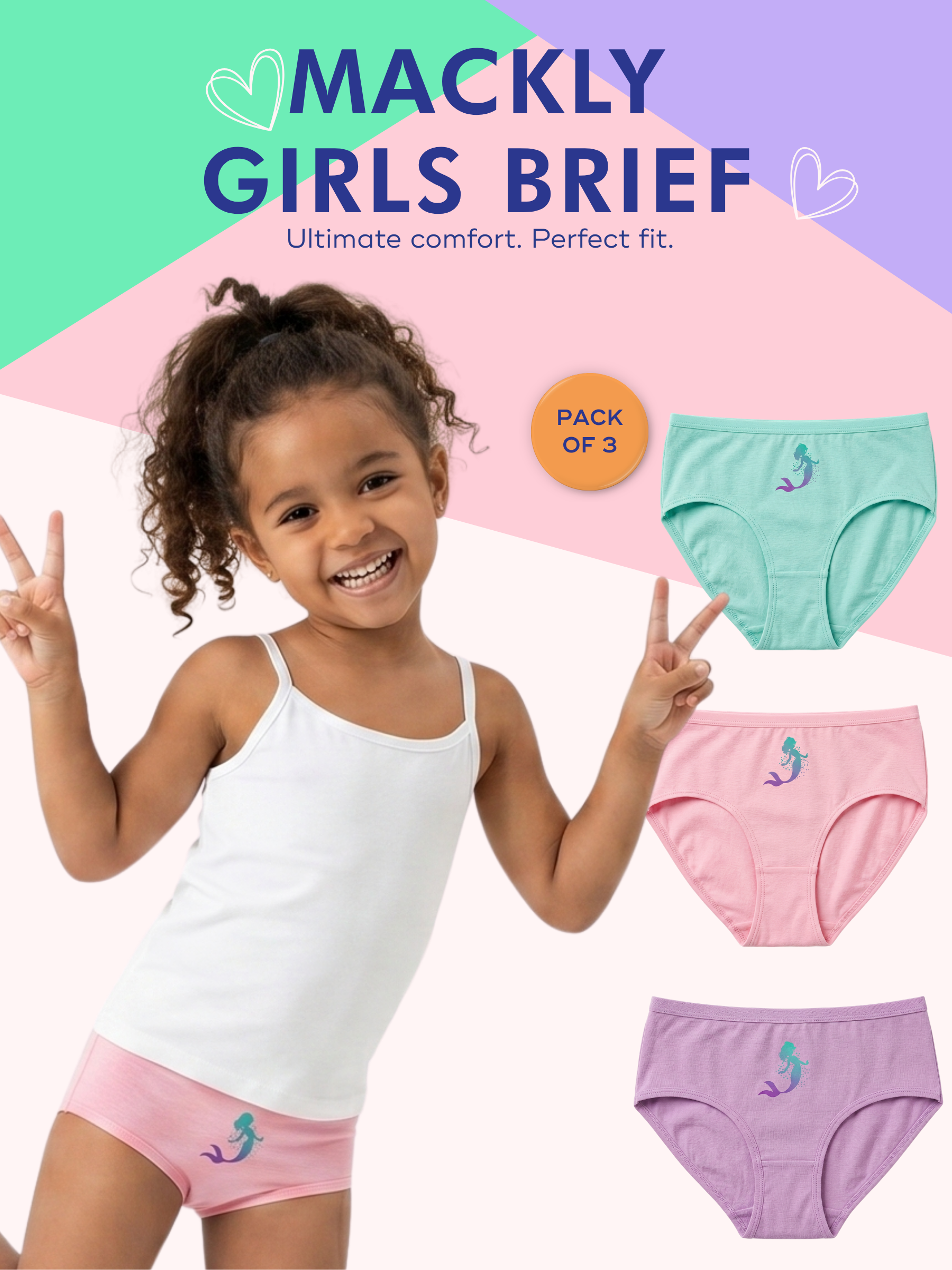 MERMAID GIRLS CLASSIC FIT BRIEF