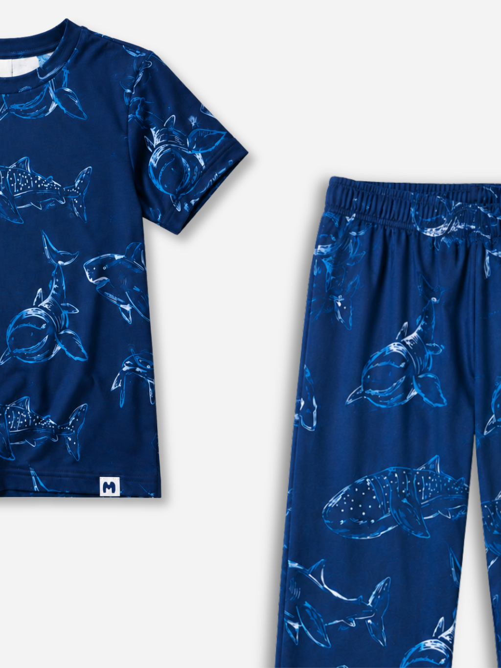 AIRSOFT MODAL SHARK BOYS SHORT SLEEVE PANT SET