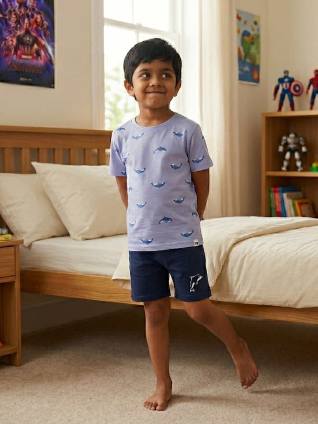 WHALE BOYS SHORT SLEEVE SHORT SET