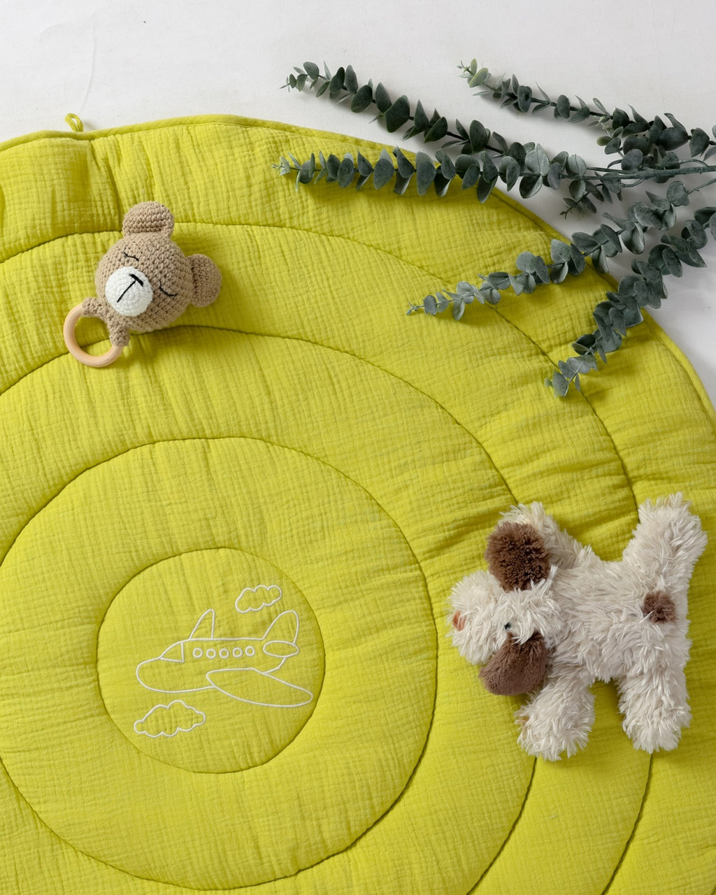 Baby Essential Green Muslin Play Mat