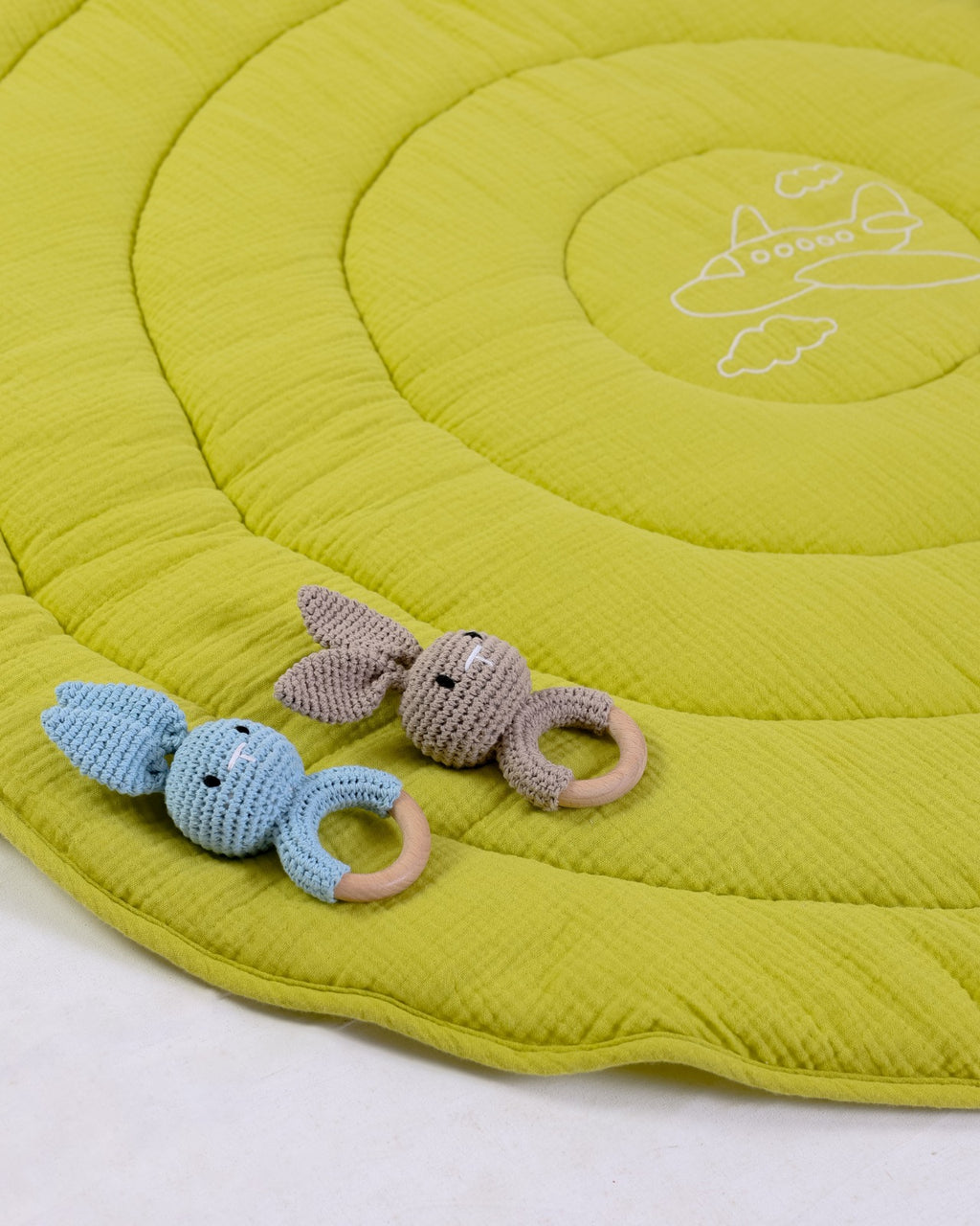 Baby Essential Green Muslin Play Mat