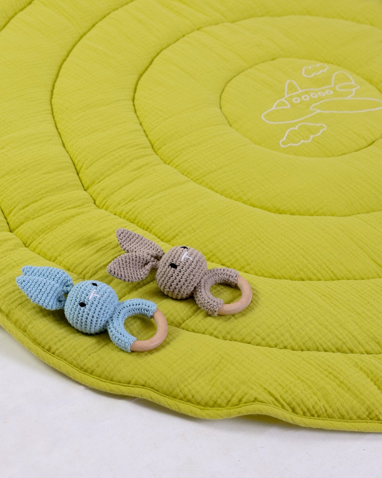 Baby Essential Green Muslin Play Mat