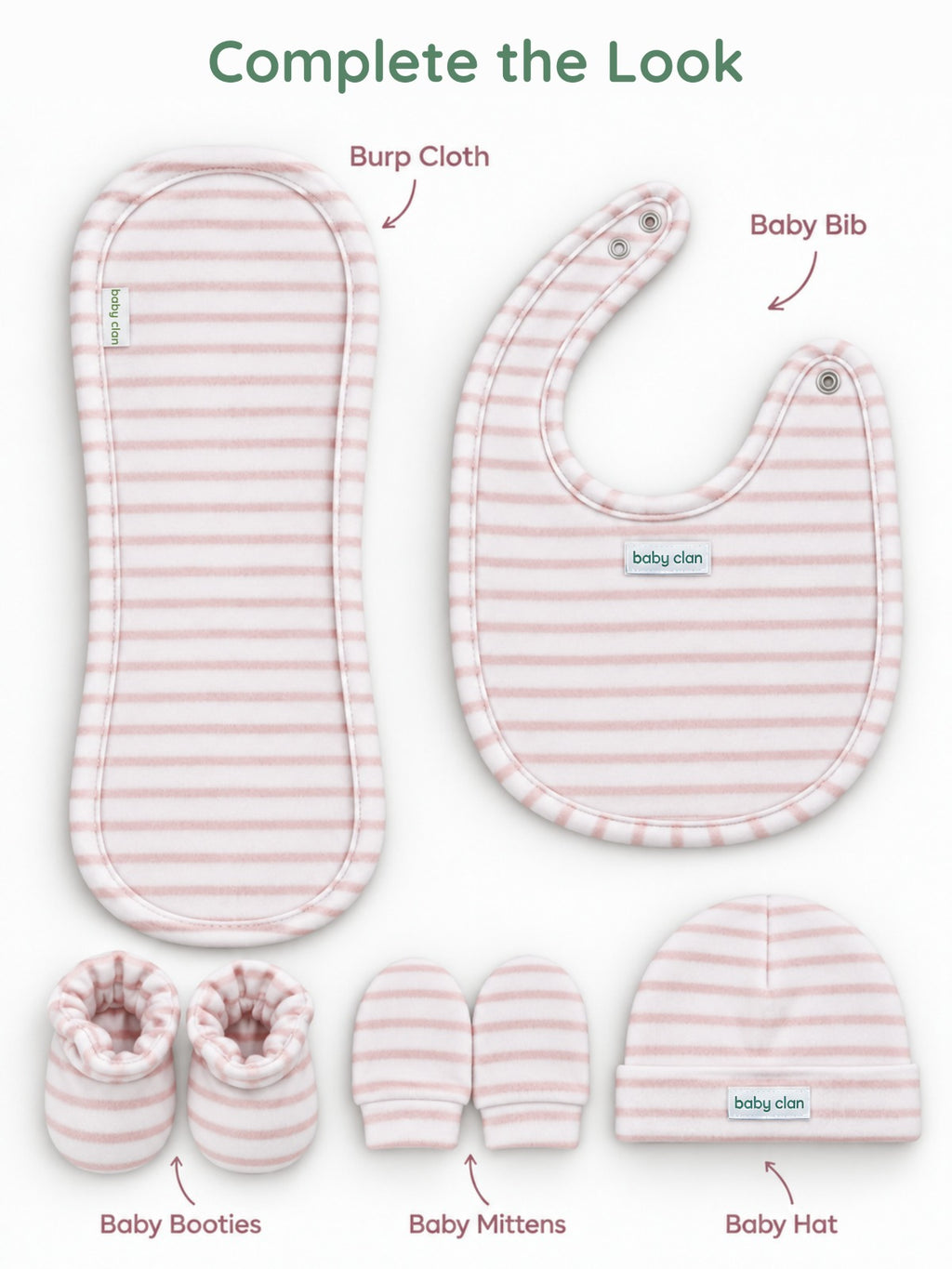 SWEET STRIPE BURP CLOTH