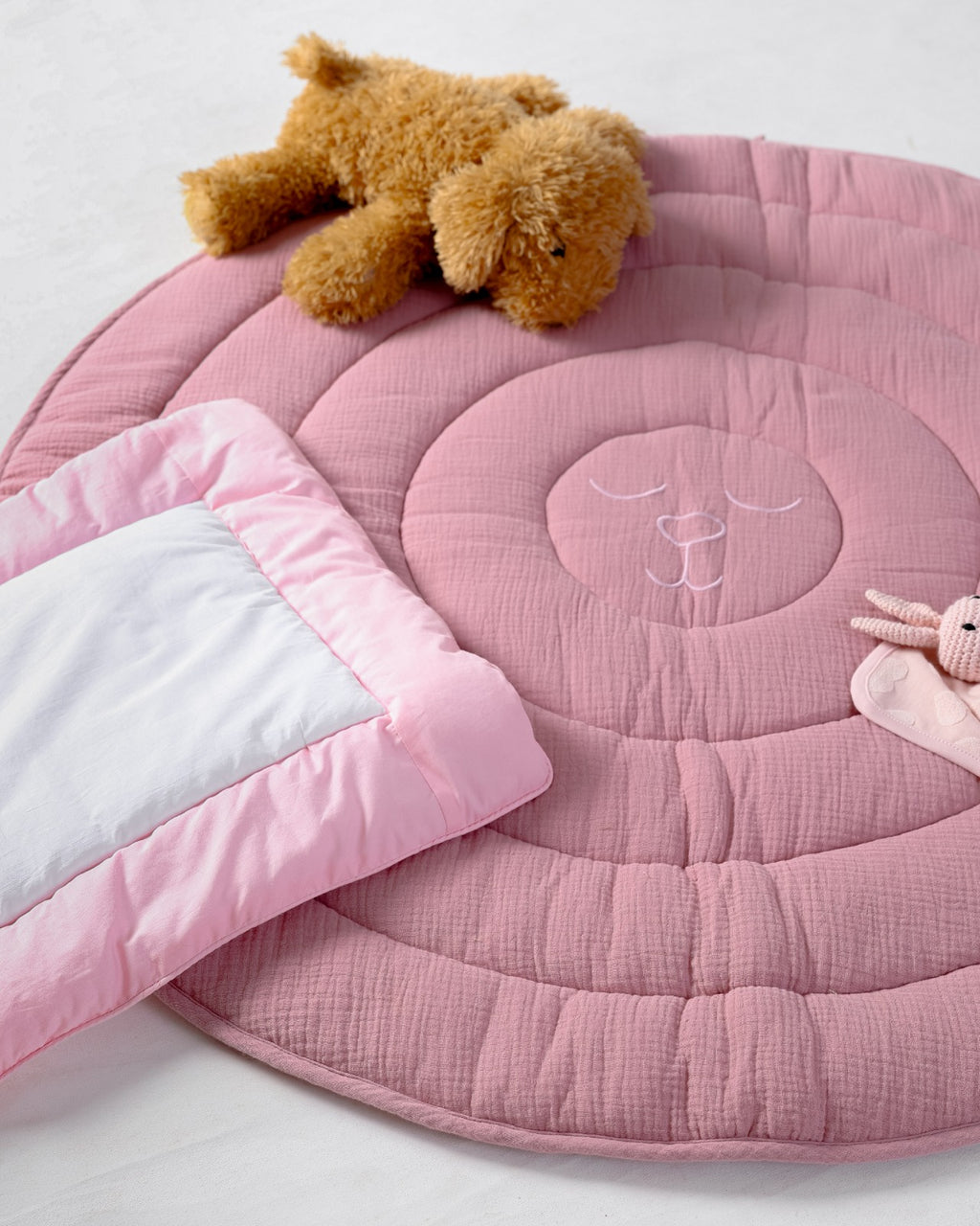 Baby Essential Pink Muslin Play Mat