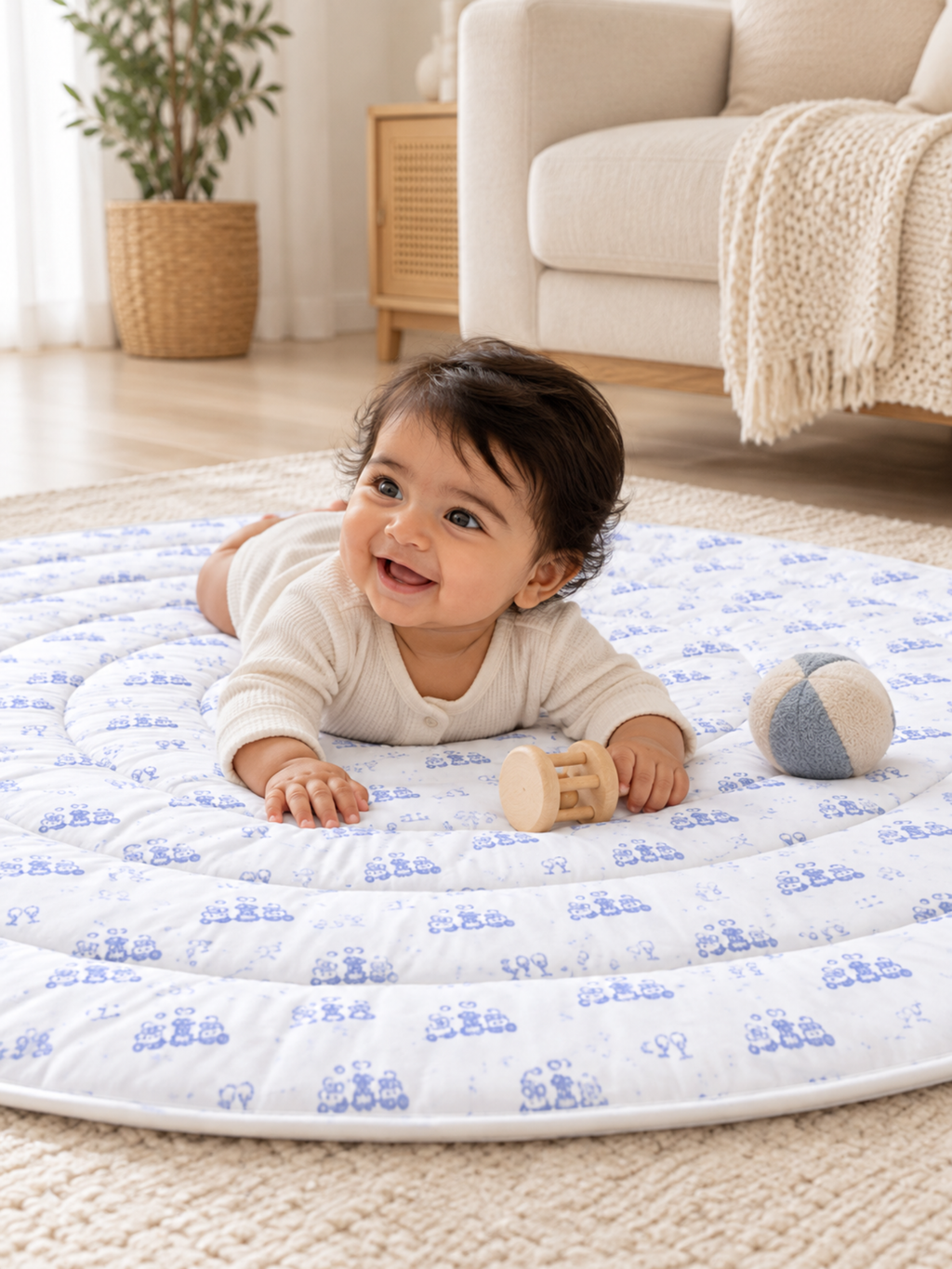 BLUE TRAIN PLAY MAT