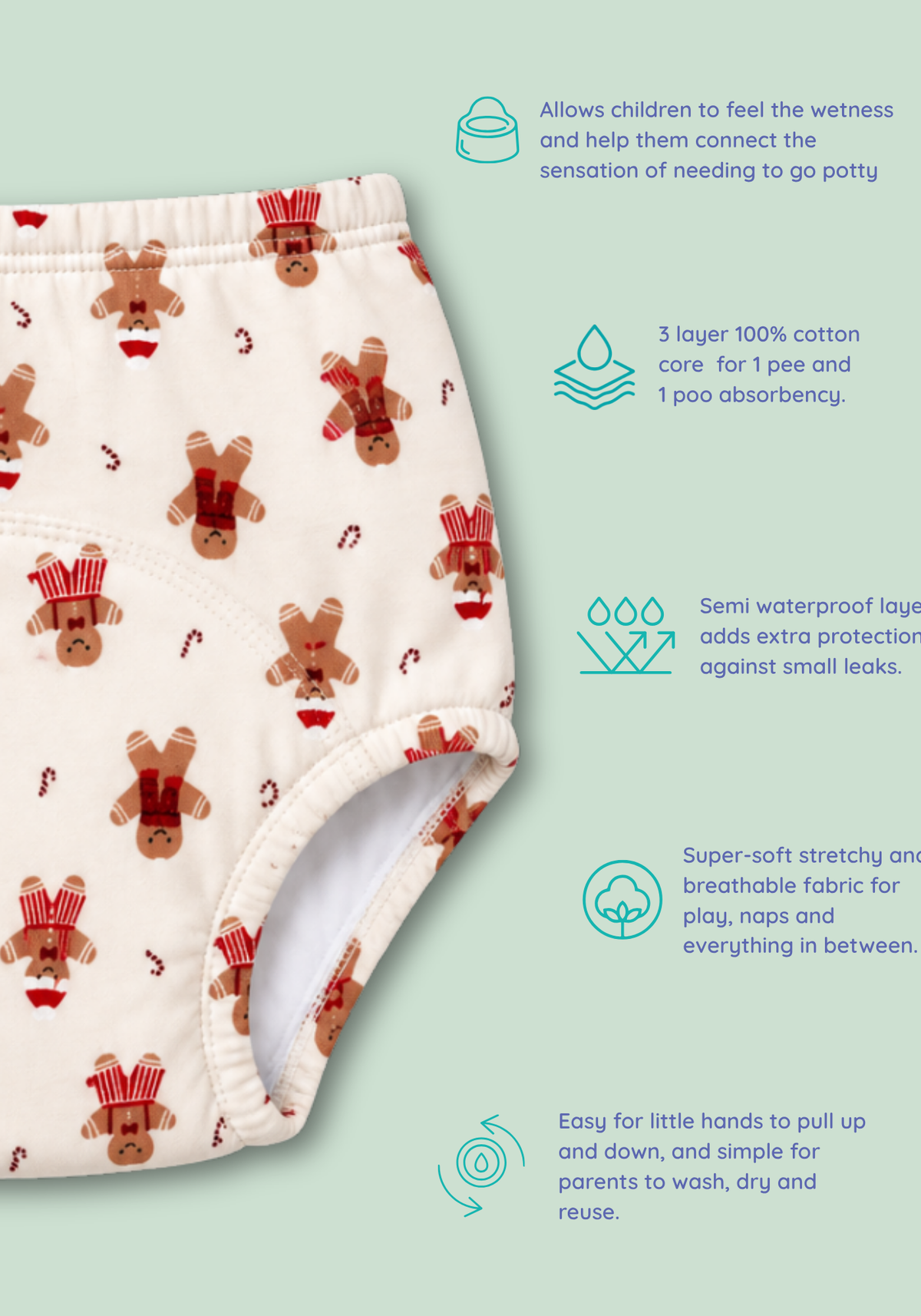 MERRY MOMENTS 6PK POTTY TRAINING PANTY