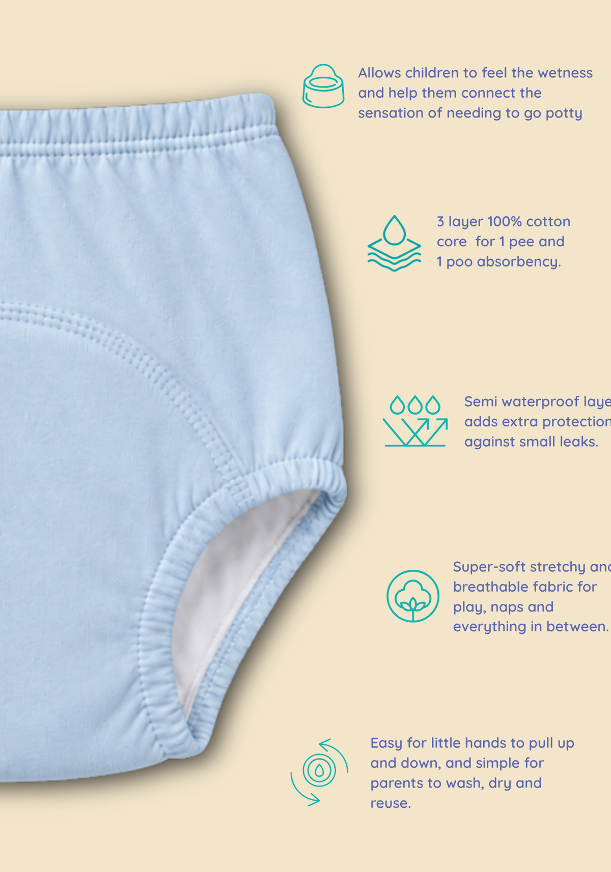 DINO WHEELS 3PK POTTY TRAINING PANTY