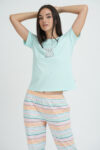 VACAY ALL DAY, Woman wearing comfortable sleepwear pajama, Relaxing sleepwear pajama for women, Cozy and stylish women's sleepwear pajama, Soft and breathable pajama for a good night's sleep, Lounge and sleep in this comfortable women's pajama, Comfy and stylish sleepwear for women, Sleep peacefully in this cozy women's pajama set, Relax in comfort with this women's sleepwear pajama, Luxurious and soft pajama set for women, Stay comfortable all night in this women's sleepwear pajama,