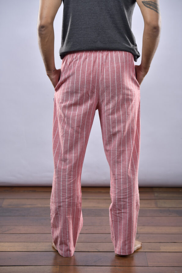 100% COTTON WOVEN LONG PANT WITH SEPARATE WAISTBAND.