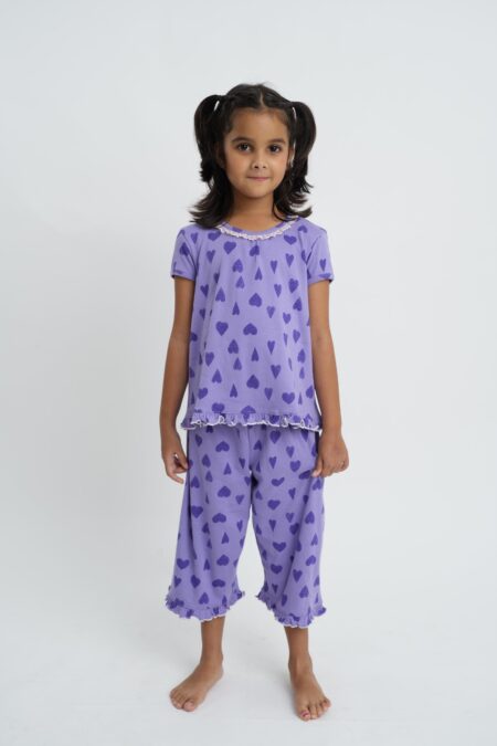 PURPLE HEART PJ SET