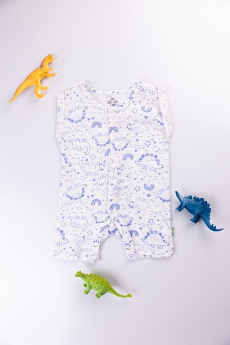 BLUE DINO ROMPER