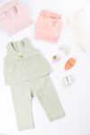 Kids Baby Girlsb Sleeveless Vest Tops Pants Casual Clothes Set (1)