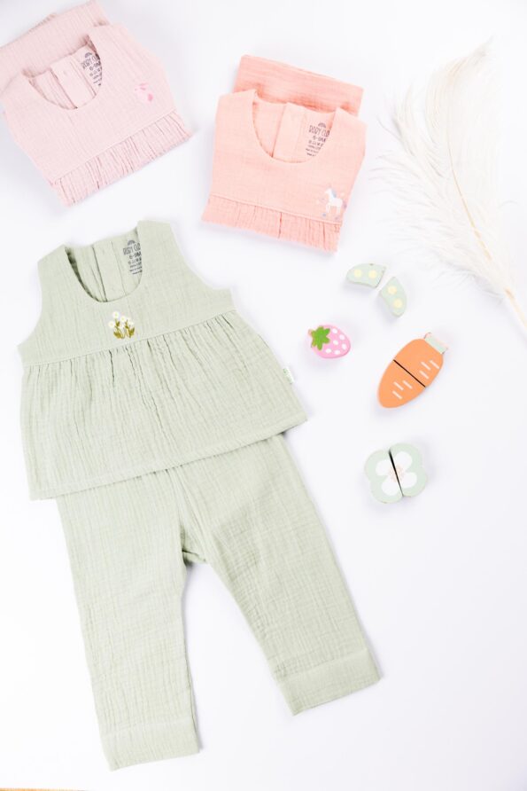 Kids Baby Girls Crop Outfits Sleeveless Vest Tops Pants Casual Clothes Set