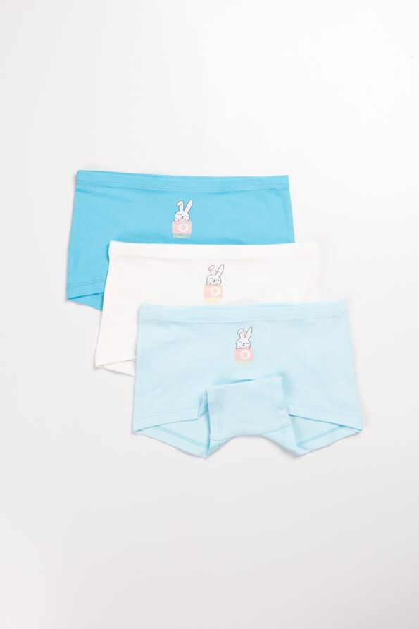 BUNNY CLICK GIRLS' 3-PIECE BOXER UNDERWEAR SET