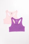 PURPINK GIRLS’ 2-PIECE RACER BACK TRAINER BRA SET (1)